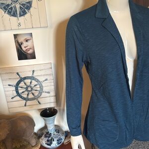 NWT northern reflections size small Blue Knit Blazer with Open Front and Sleeves
